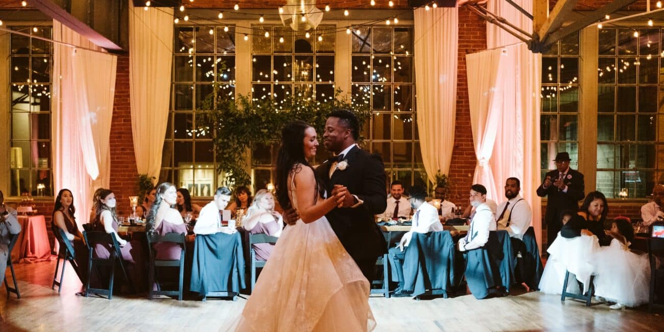 icon djs playing a couples first dance at the everly in kansas city