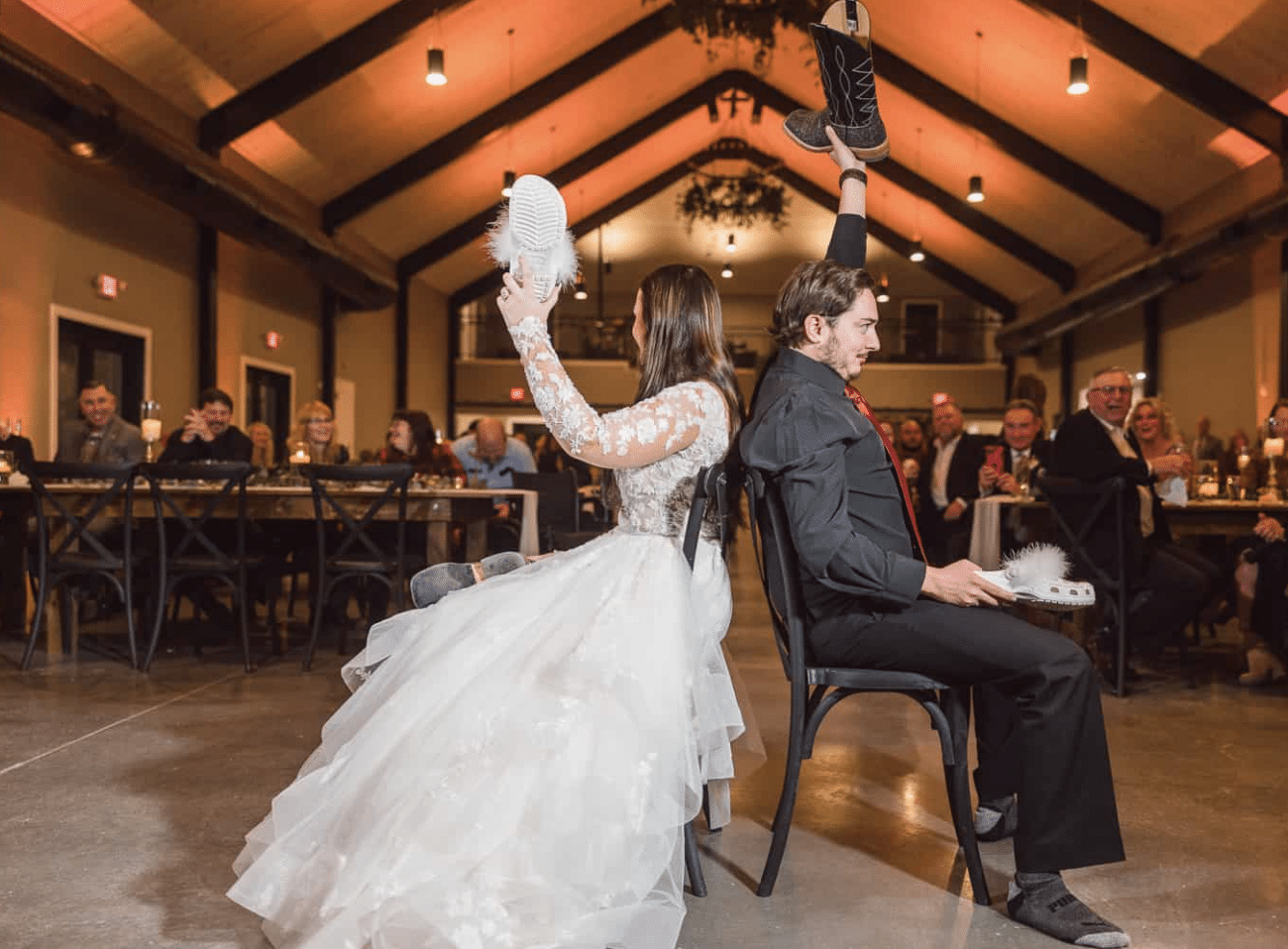 fun wedding reception with icon events group at the haven event space